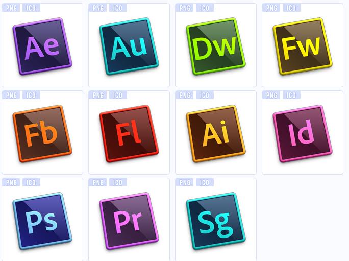   Adobe software series icon free download