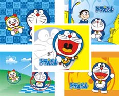   The Cartoon character with Doraemon.