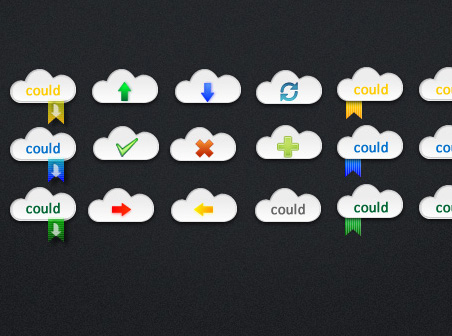  Cloud icons pack