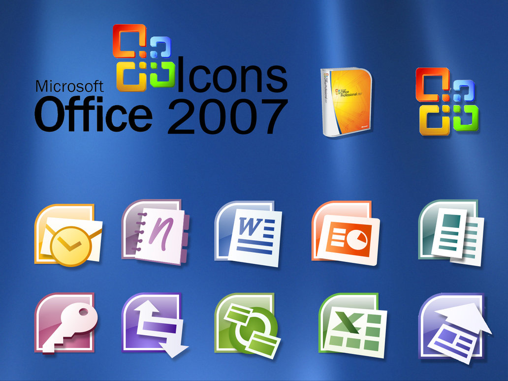   Office 2007 Icons for windows 7 application
