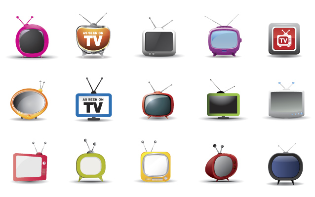   TV Icons set for website