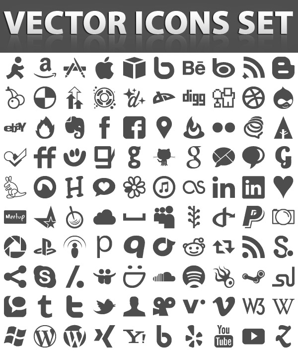   Vector Social Media Icons Set Free download