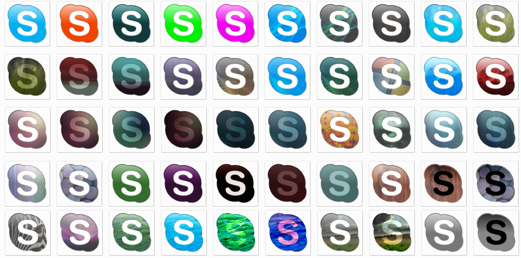   50 skype dock icon set